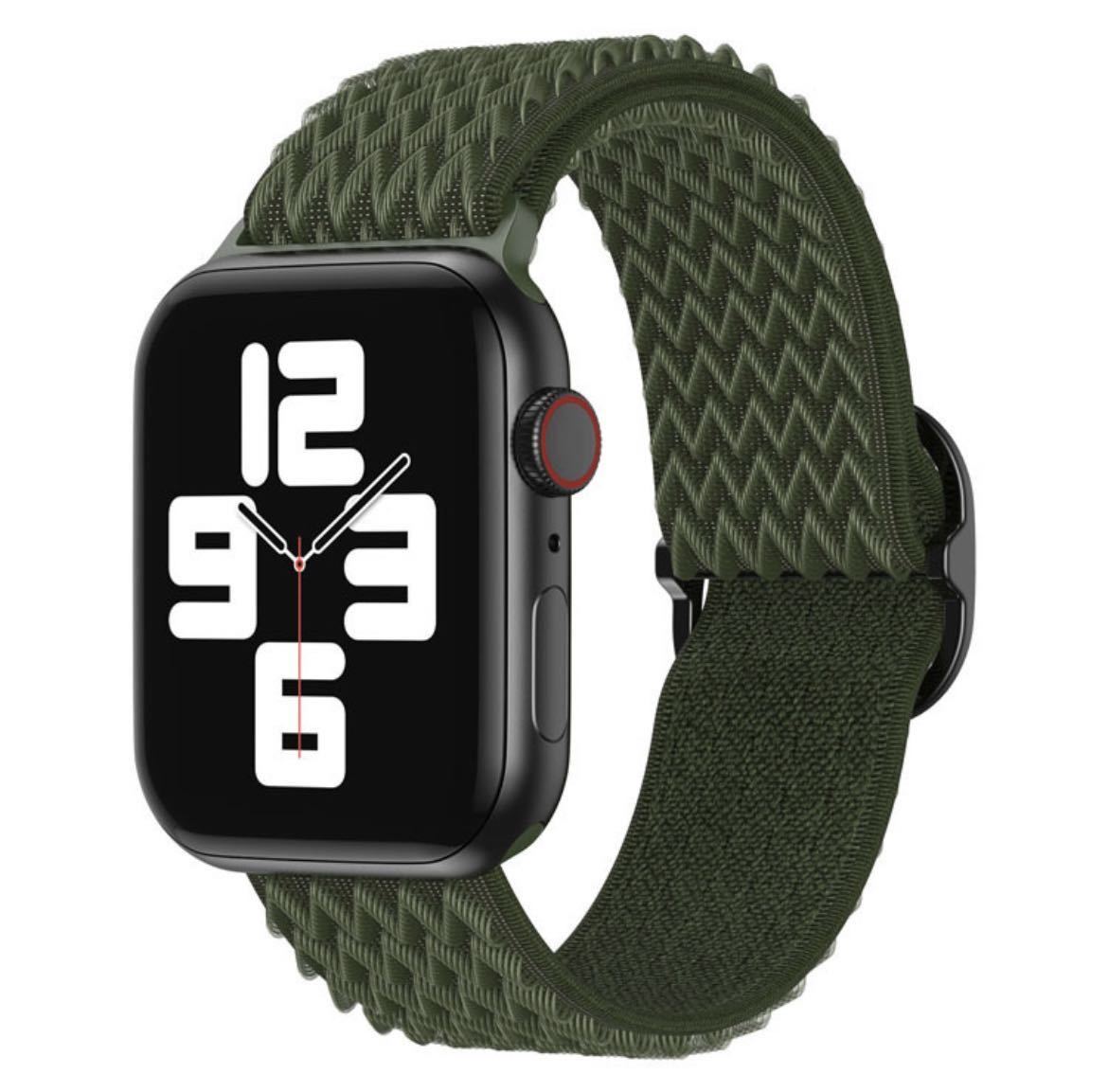 Apple Watch バンド　Apple Watch SE/7/6/5/4/3/2に対応 ナイロン製弾性バンド スポーツバンド アップルウオッチ交換ベルト　38/40/41mm