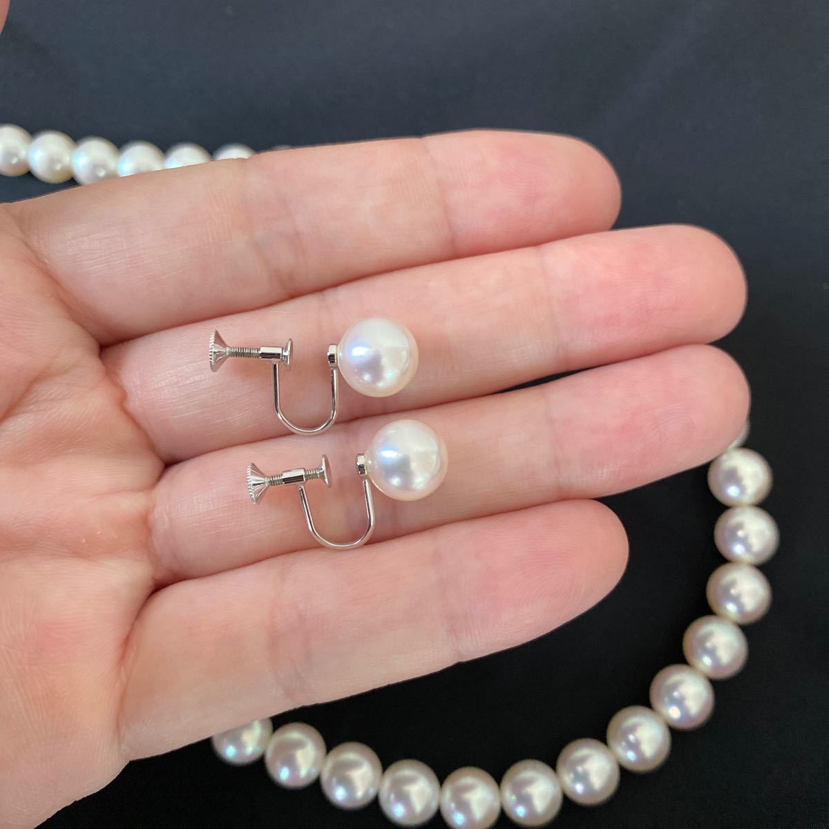 毎日大量出品 極美品 MIKIMOTO☆ミキモト パール K18WG イヤリング