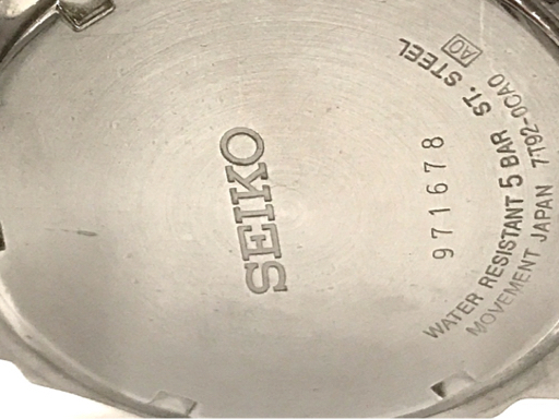 セイコー クロノグラフ 7T92-OCAO デイト クォーツ 腕時計 メンズ ブラック文字盤 純正ブレス SEIKO QT082-219_画像2