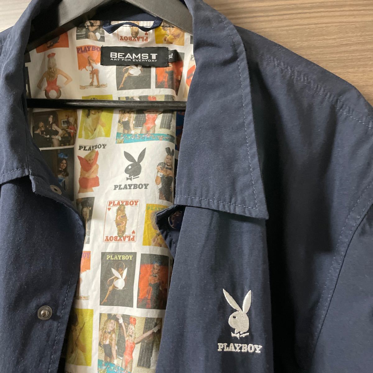 ビームスT別注 コーチジャケット プレイボーイ柄 BEAMS playboy ビームスT別注 コーチジャケット プレイボーイ柄 BEAMS playboy