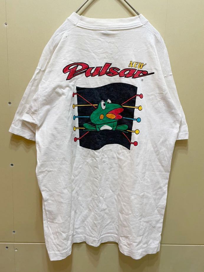 【レア】　1993　USA製　NEW Pulsar　ニューパルサー　山佐　半袖Tシャツ　メンズ　Mサイズ　スロット　名機　フルーツオブザルーム_画像1