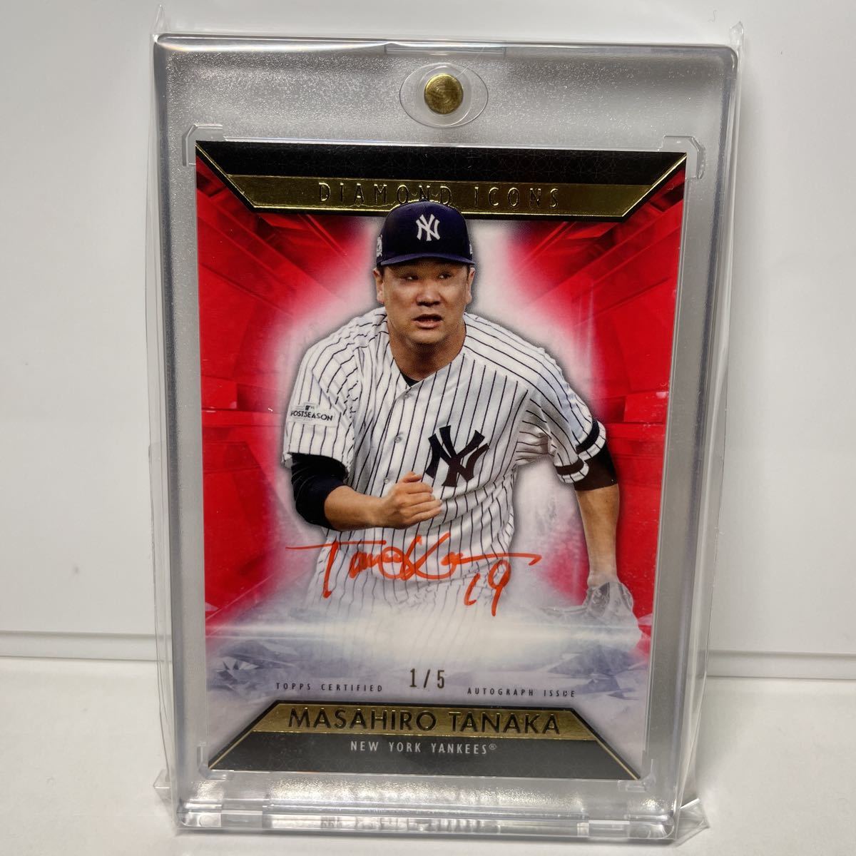 【1/5 】マグホ付き 田中将大　Masahiro Tanaka 直筆　サイン　Auto 直書き　1/5 2019 Topps MLB 【検索ワード　BBM EPOCH 】