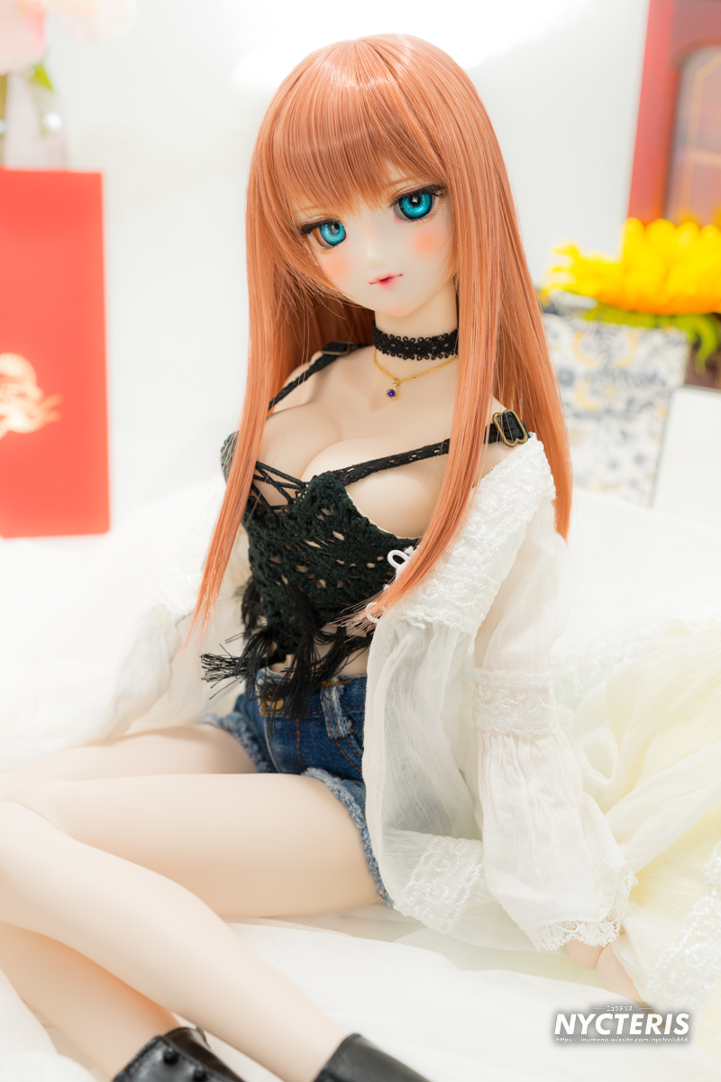 ニュクテリス△DDH-07セミホワイト肌（ソフビ盛り）カスタムヘッド小難あり＋レジンアイ_画像3