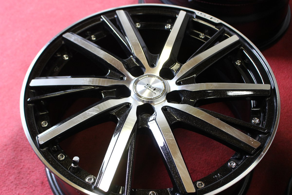 ■■ 共豊 シュタイナー STEINER S/F 程度良です！■■ 17×7J +48 PCD100/5H 4本 プリウス インプレッサ XV フォレスター 店頭受け取り可_画像4