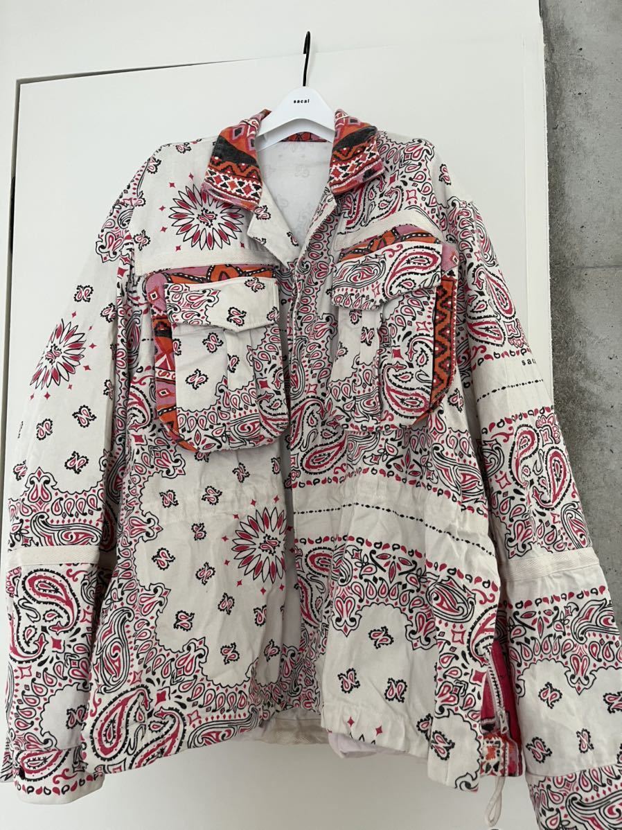 22ss sacai man bandana paisley denim jacket ヴィンテージ 22ss sacai man bandana paisley denim jacket ヴィンテージ