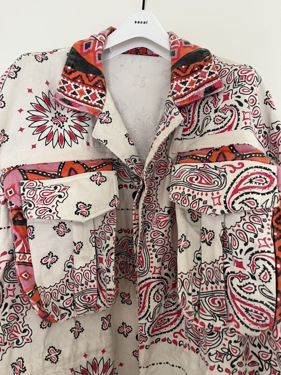 22ss sacai man bandana paisley denim jacket ヴィンテージ 22ss sacai man bandana paisley denim jacket ヴィンテージ