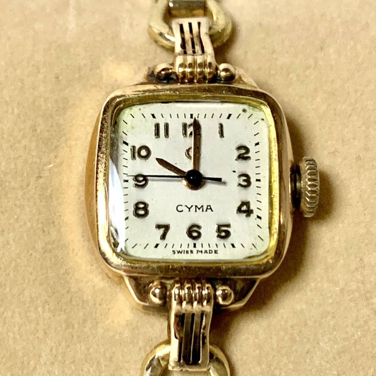 OH settled operation goods [ Cima /CYMA] lady's wristwatch K1813.2g antique Vintage hand winding machine wristwatch rare 