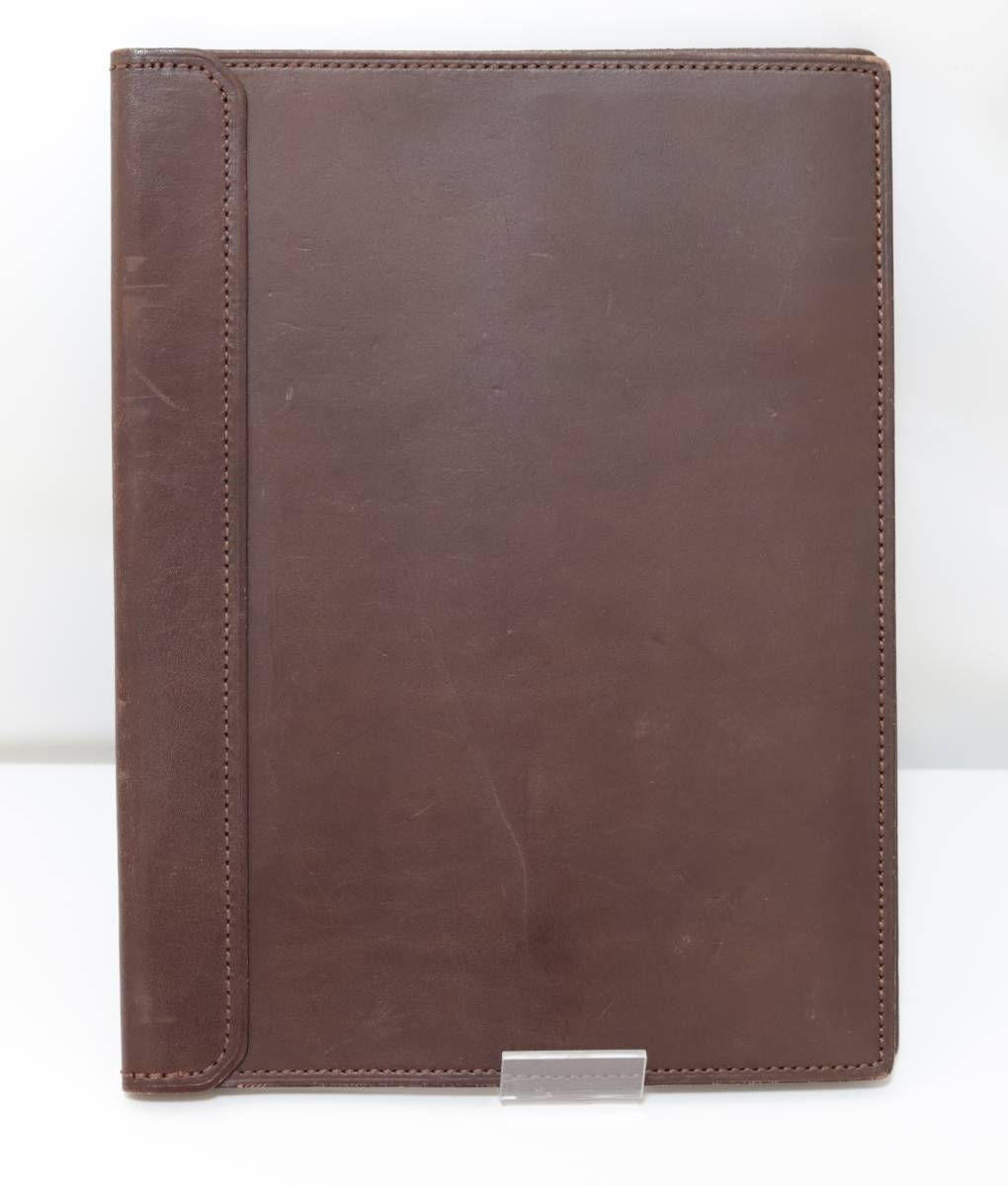  prompt decision total leather * rare rare records out of production earth shop bag nachu-la cow leather B5 Note cover book cover pocketbook cover leather leather Brown 