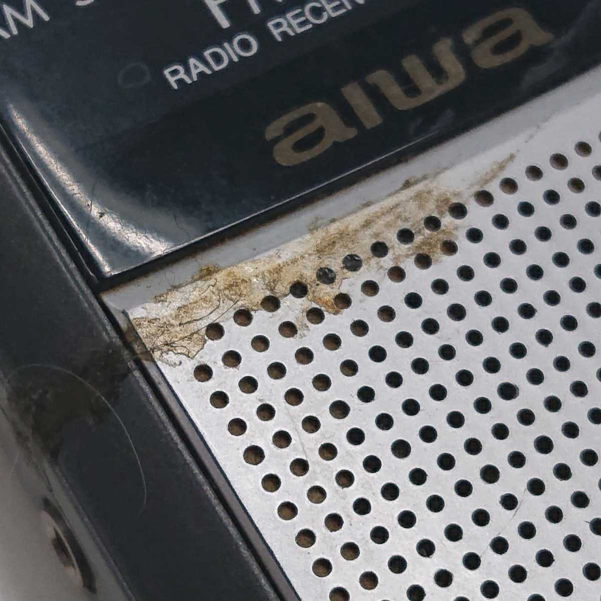 アイワ AIWA CR-AS19 FM/AM 2バンドラジオ レシーバー 受信OK 電池おまけ すぐ使えます 動画あり あ_画像9