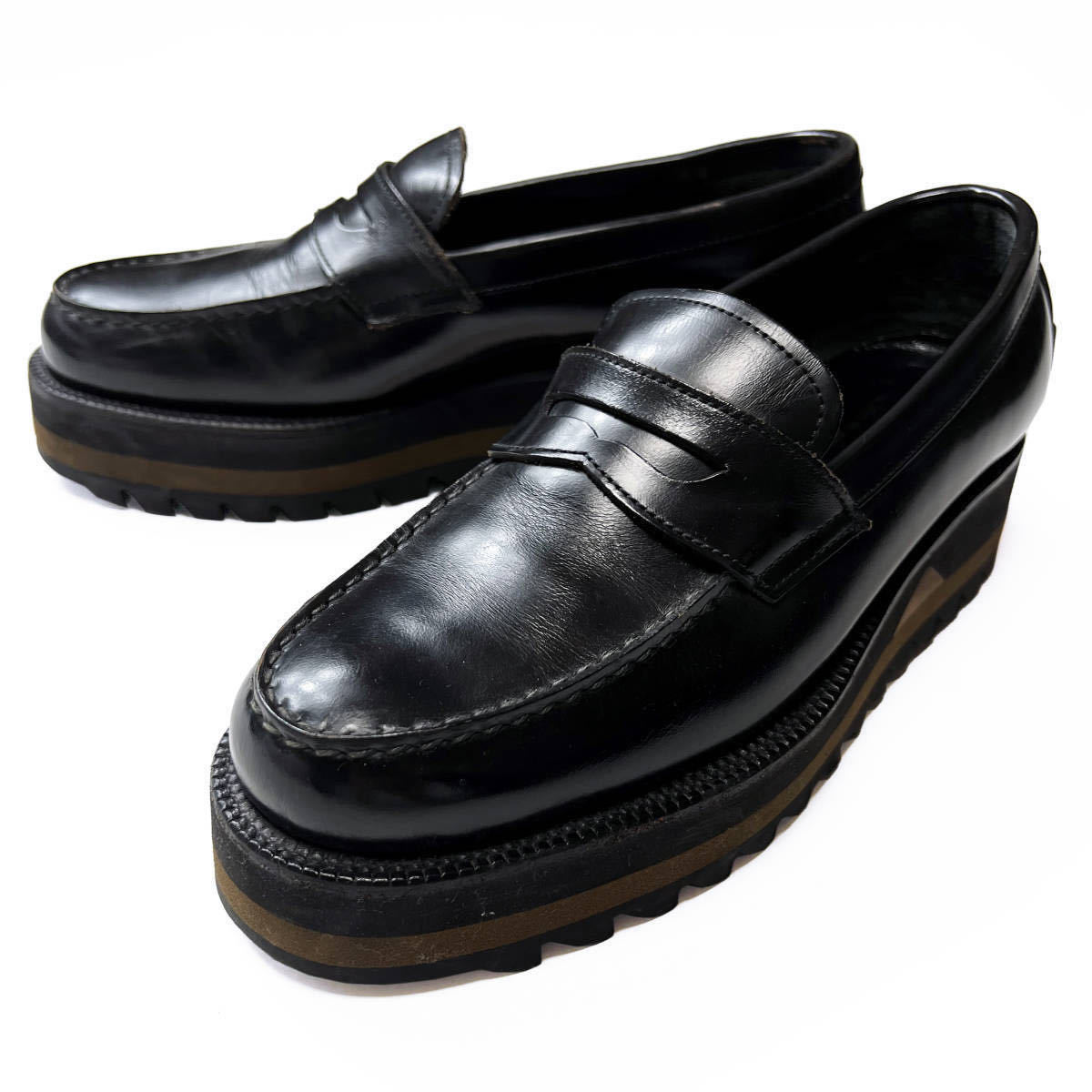低価格で大人気の 94aw 縮絨期 シャークソール ローファー asakusa.sub.jp