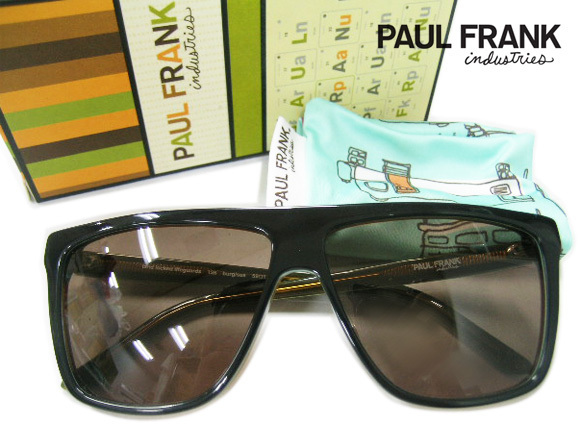 PAUL FRANK ポール・フランク 正規品 サングラス land locked lifeguards 黒×ミントグリーン スクエア　黒1_画像1