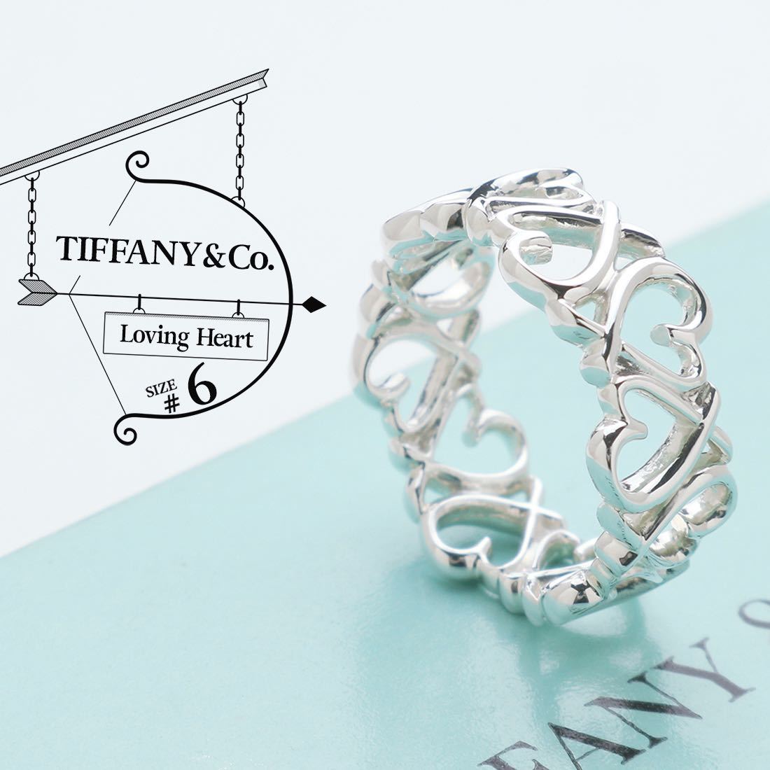 新品仕上げ 極美品 TIFFANY&Co. ティファニー ラヴィングハート バンド
