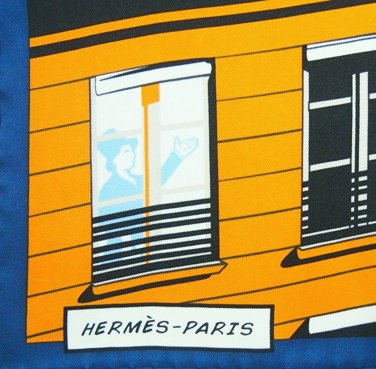 【S331】未使用　極美品　HERMES エルメス　スカーフ　カレ70 Minuit au Faubourg ミッドナイトフォーブル　箱付_画像4