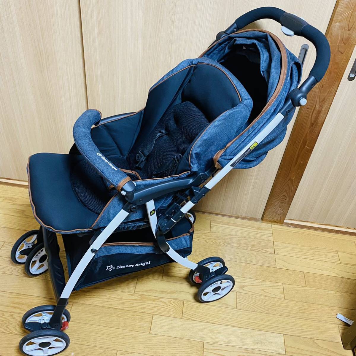 美品☆ A型ベビーカー デ・ヨーネレジェ デニム スマートエンジェル