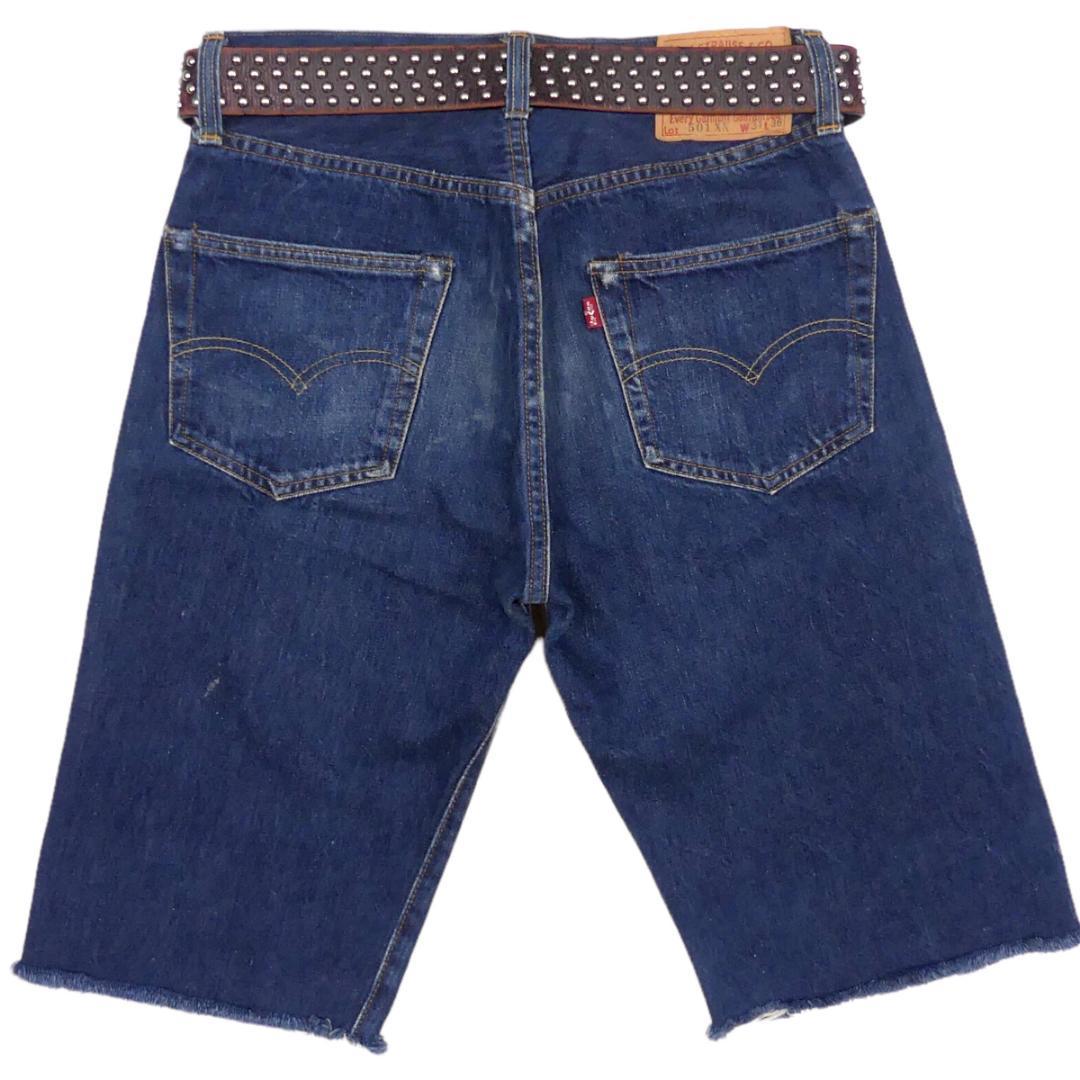 即決★アメリカ製 リーバイス501XX★W31 ビンテージ復刻ジーンズ Levis メンズ ビッグE 赤耳 LVC ハーフパンツ カットオフ_画像3