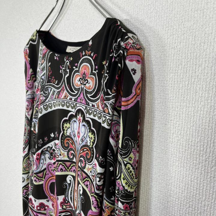 美品】エトロ/ETRO 長袖カットソー ペイズリー 総柄 イタリア製