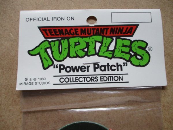 80s 忍者タートルズTEENAGE MUTANT NINJA TURTLESミケランジェロ ワッペン/カメTMNTアメコミTVアニメ ビンテージ当時物 亀ミュータント S75_画像3