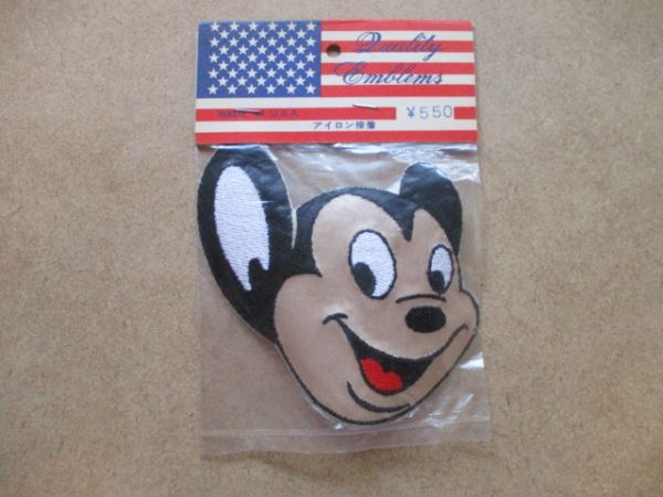 80s マイティマウス Mighty Mouseワッペン/ネズミpatchesテリー 80s マイティマウス Mighty Mouseワッペン/ネズミpatchesテリー