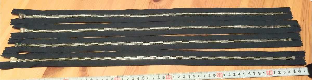 YKK エクセラ ファスナー 5番 4本セット ネイビー ニッケル EXCELLA