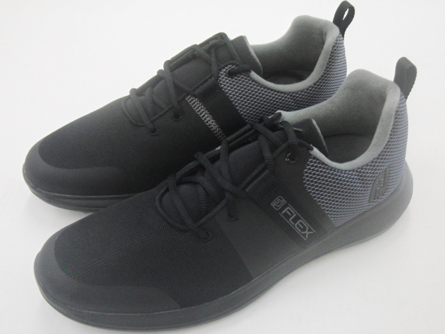 新品！Footjoy FJ Flex Golf Shoes 56123 Black/Charcoal 10.5M (28.5cm)
