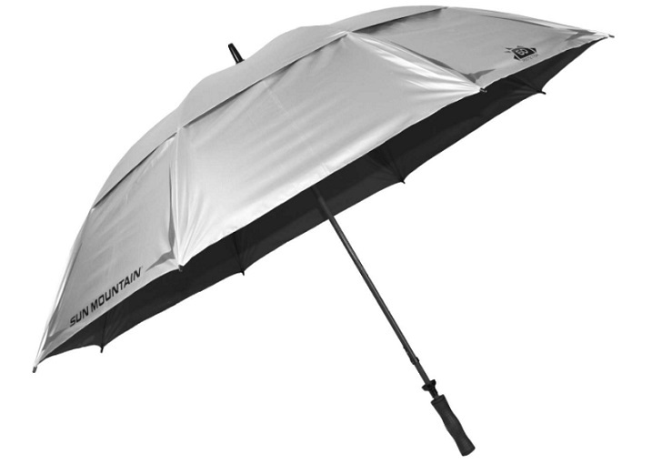  not yet sale in Japan! new goods unused!Sun Mountain Silver Series Double Canopy 68&#34; Umbrella(Silver)