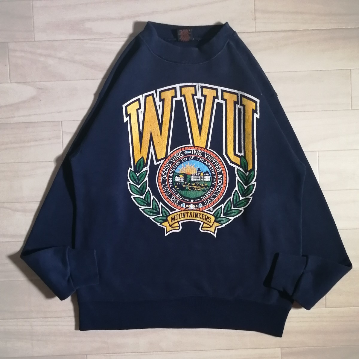 90s USA製 アメリカ古着 vintage ウェストバージニア大学 WVU カレッジプリント スウェット A2395｜PayPayフリマ