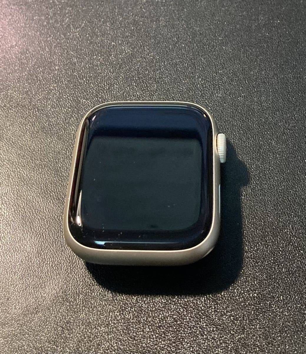 Apple Watch 7 45mm Series アルミニウム ダークチェリーレザーバンド 商い Series