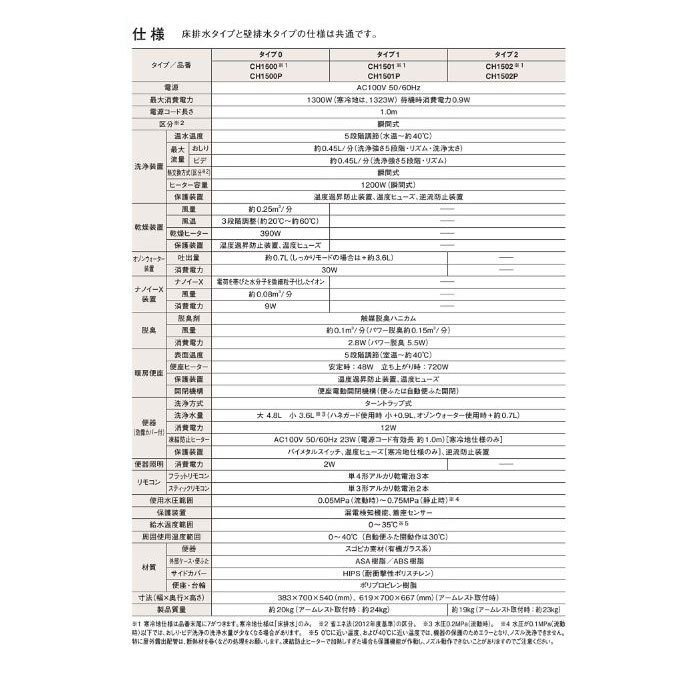 パナソニック　アラウーノ L150シリーズ 　XCH1502DWSK フラットリモコン 配管：CH150FW付　 リフォームダイレクトタイプ_画像3