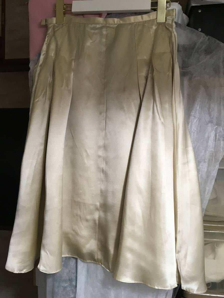 VOUSETES ヴゼット シルク100% ゴールド フレアスカート 美品 | solvat.lt