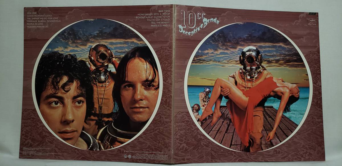 良盤屋◆LP◆US 輸入盤 10cc/Deceptive Bends/1977　◆Pop Rock◇P-3646_US盤　見開き