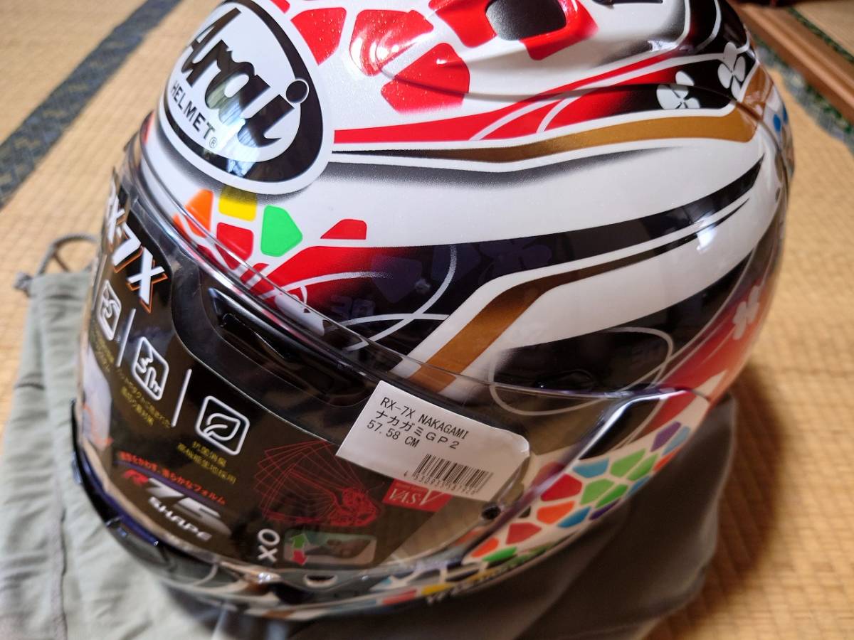 ARAI アライ ヘルメット RX-7X 中上貴晶 ナカガミ NAKAGAMI GP2 ARAI アライ ヘルメット RX-7X 中上貴晶 ナカガミ NAKAGAMI GP2