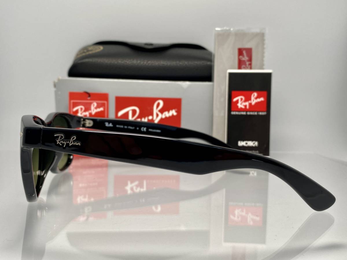 偏光レンズ★RAY-BANレイバンNEW WAYFARERニューウェイファーラー RB2132-F 901/76 黒ブラック/ブルーグリーングラデーション偏向 ケース付_画像8