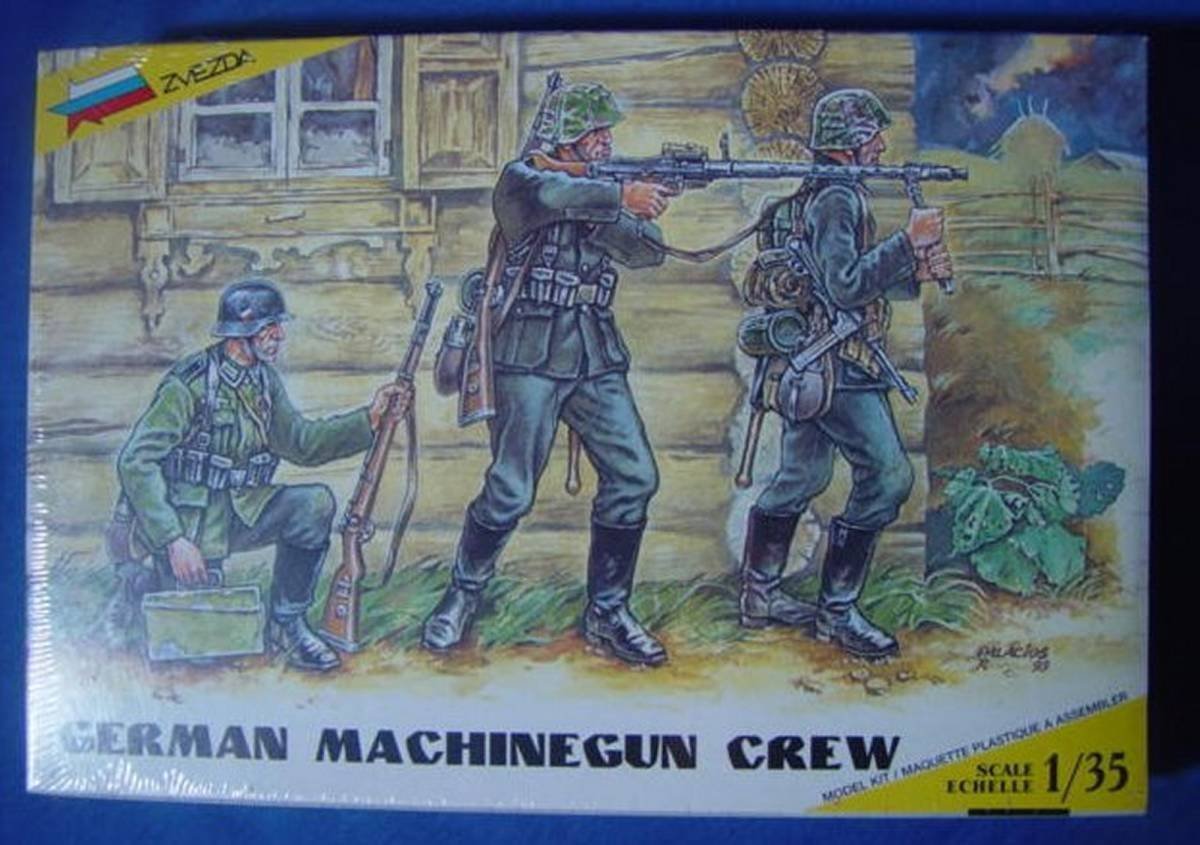 プラモデル GERMAN MACHINEGUN CREW 1/35 ZVEZDA_画像1