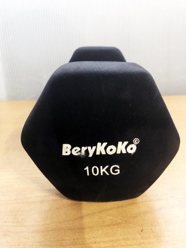 直送商品 送料無料 超美品 中古 Berykoko ダンベル 10kg 2個 ブラック 筋トレ エクササイズ ダイエットaq9b Lacistitis Es