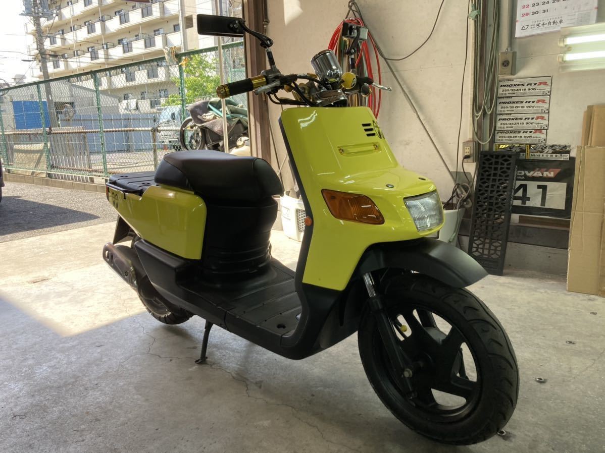 ○ヤマハ ギアC UA03Jカスタム車 程度良好 ニューペイント 前後タイヤ交換済み 横浜発 検)ジャイロ、ズーマー、ボックス