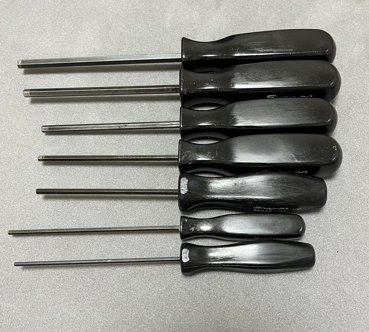 スナップオン Snap-on 六角 ヘックスドライバー 7本セット インチ