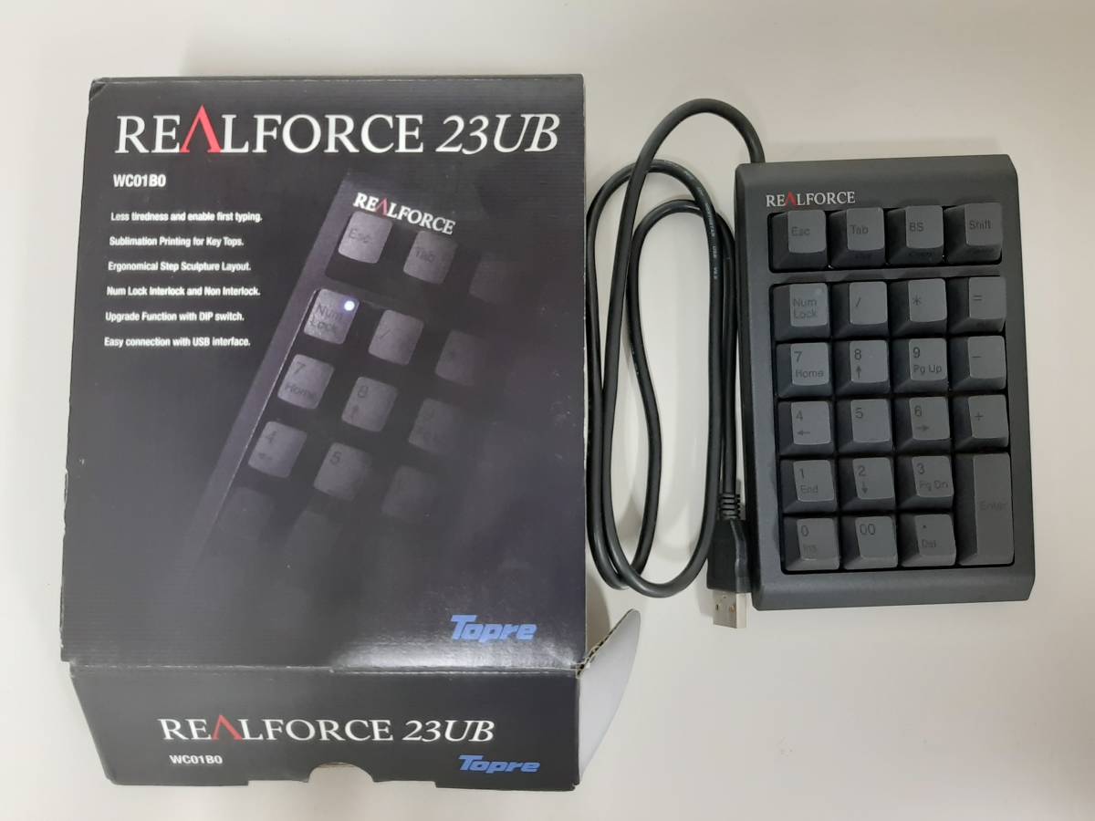 大人気新品 東プレ USBテンキーボード Realforce23UB ブラック WC01B0 USBキーボード