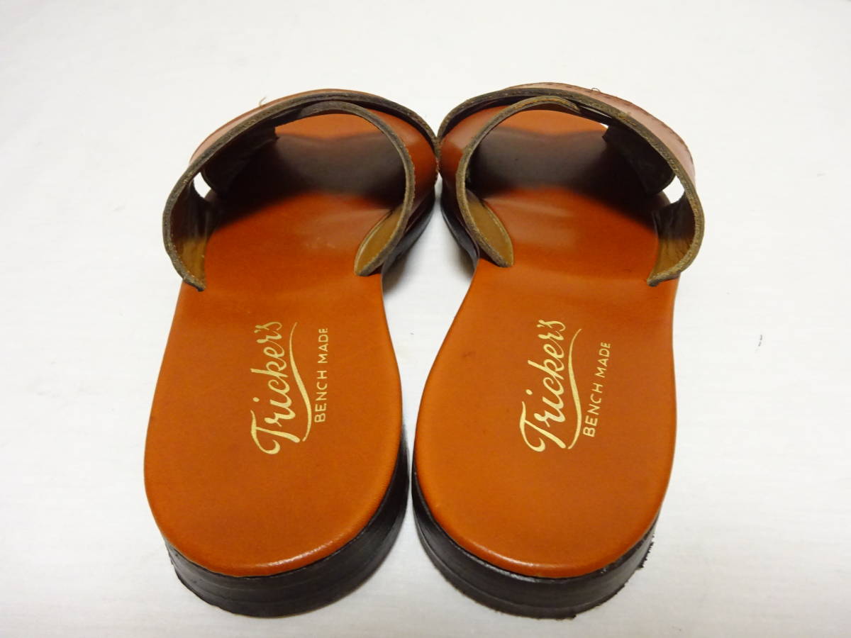 Tricker`s Tricker's leather sandals shoes Vintage lady's UK4 23.5cm rank ENGLAND made Britain made 