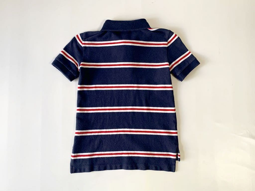 POLO Ralph Lauren ユーロセールス品 キッズ用 半袖 ポロシャツ 子供服 鹿の子 マルチボーダー柄 100〜110相当 ポロ ラルフローレン ポニー