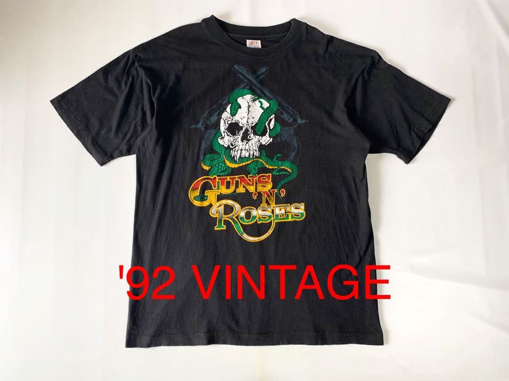 希少 レアプリント '92 GUNS'N'ROSES ガンズ&ローゼズ 92年 BLACK SHEEP ビンテージ Tシャツ 90年代 90's VINTAGE バンド ロックTシャツ