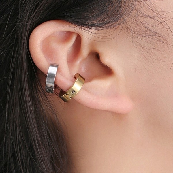 * one-side ear for earcuff ear ... fake earrings * earrings jewelry clip man and woman use accessory silver a4