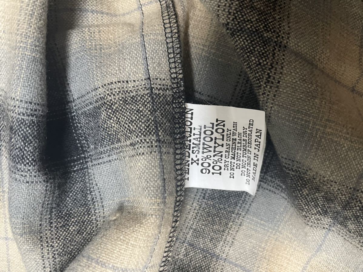 08AW XSサイズ テンダーロイン T-WOOL SHT チェック ウール ネルシャツ