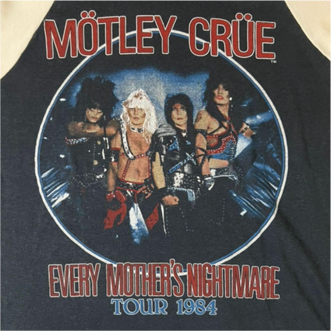 激レア!! 80s 古着 Mtley Cre モトリークルー Every Mothers Nightmare Tour 七分袖Tシャツ (清春着 ムーンエイジデビルメント ガンズ