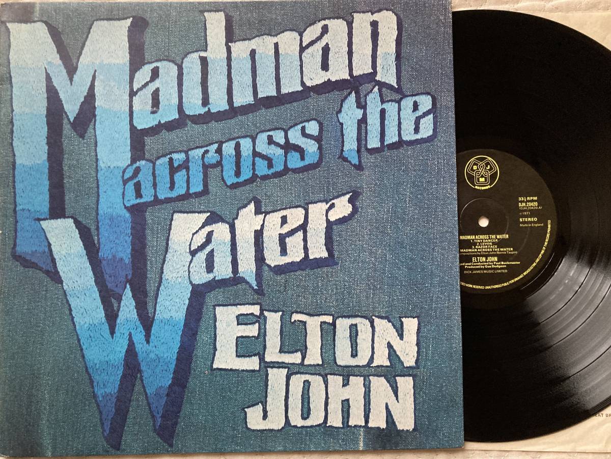 英国盤美品UK LP エルトン・ジョン ELTON JOHN/MADMAN ACROSS THE WATER [UK 2nd press/Booklet/マッドマン]_画像1