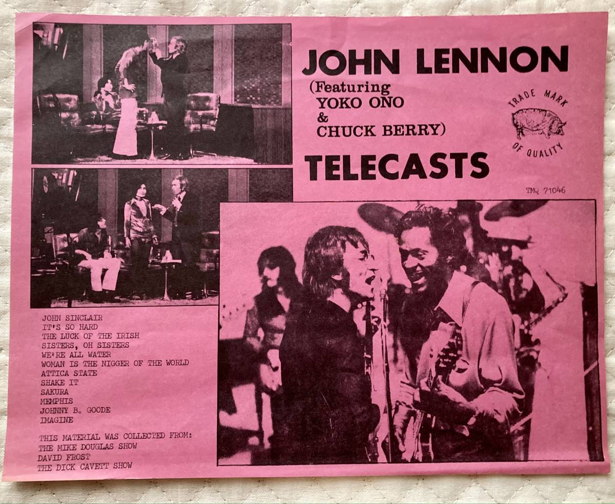 T.M.O.Q.カラー盤！ジョン・レノン JOHN LENNON/TELECASTS [TRADE MARK OF QUALITY_画像3