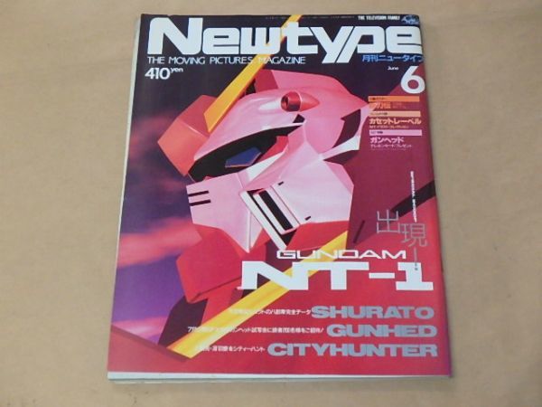  monthly Newtype [New type] 1989 year 6 month number / appendix :. sword . poster,.. included appendix : cassette lable 