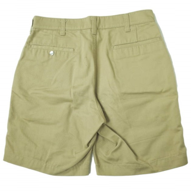 MASSES マシス 日本製 T/C WORK SHORTS ワークショーツ S BEIGE ツイル ショートパンツ ジップフライ ボトムス g7153_画像2