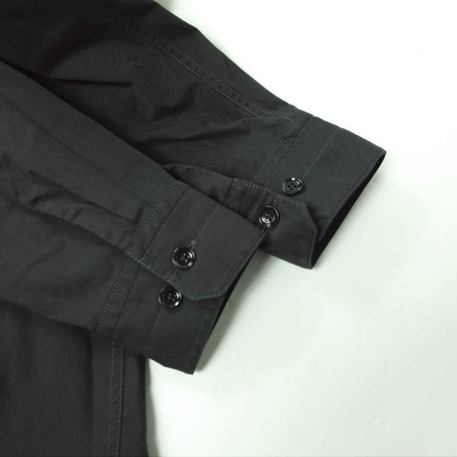 新品 LEMAIRE ルメール 22SS MILITARY SHIRT オープンカラー ミリタリーシャツ M221 SH190 LF699 48 BLACK 開襟 コットンギャバジン g7014_画像5