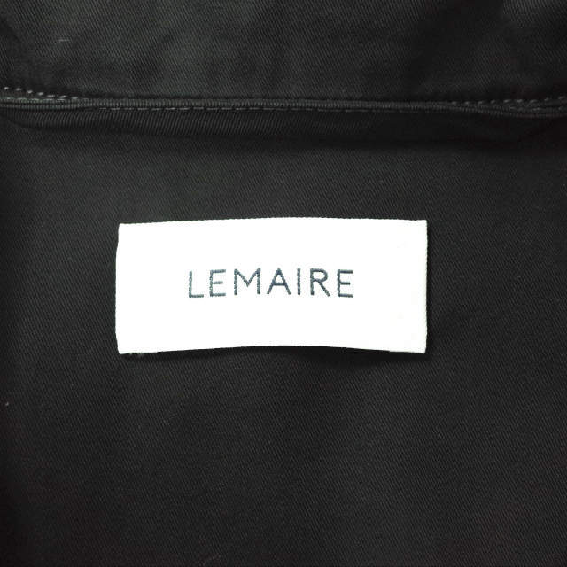 新品 LEMAIRE ルメール 22SS MILITARY SHIRT オープンカラー ミリタリーシャツ M221 SH190 LF699 48 BLACK 開襟 コットンギャバジン g7014_画像3
