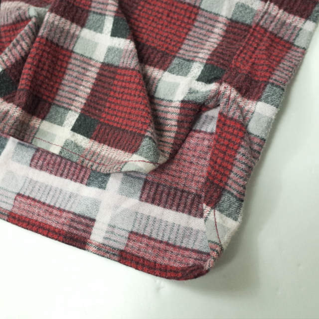 UNUSED アンユーズド 日本製 Cotton Flannel Check Shirt コットンフランネルチェックシャツ US0834 2 RED 長袖 ネルシャツ トップス g7159_画像6